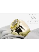 14-кв Желтое золото Желтый перидот Кольцо Винтаж изделия vrc296y